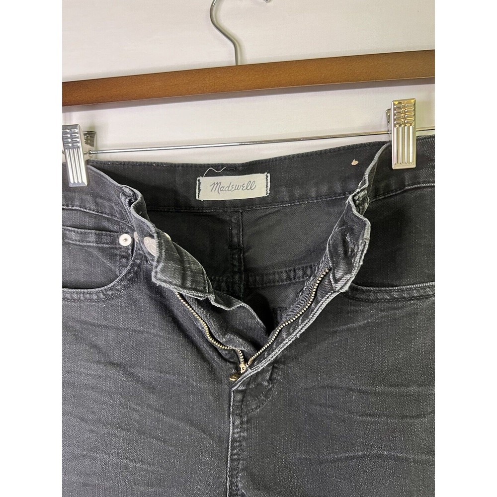 Madewell Women's Black Wide Leg Slim Crop Jeans Size 24 - Picture 5 of 11